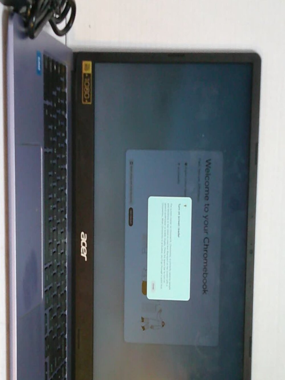 Acer Chromebook 315. Model CB315-4H-C0VN. Made May 2024. Intel Celeron N4500, 4